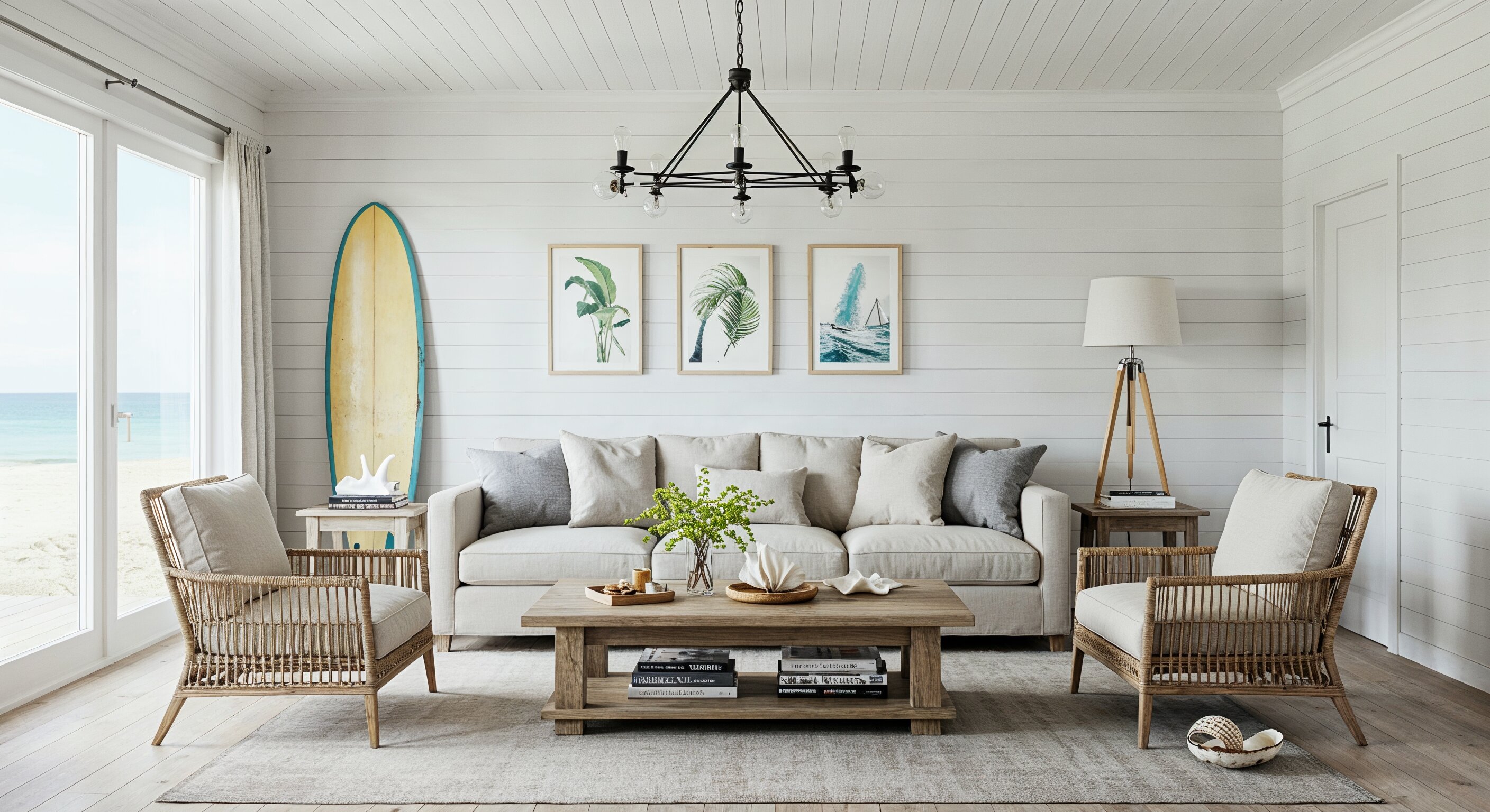 A refined residential home, calmly lit